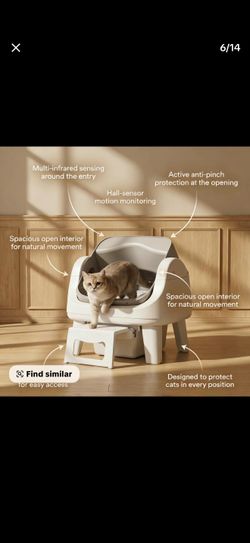 AutoScooper 12 Open-Top Self-Cleaning Cat Litter Box – Sealed Waste Drawer, Incl