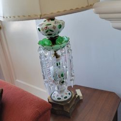 2 Bohemian Glass Lamps 