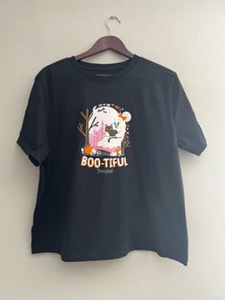 NEW Disneyland Minnie Mouse Ghost Boo-tiful Shirt - Black (Adult L) Halloween