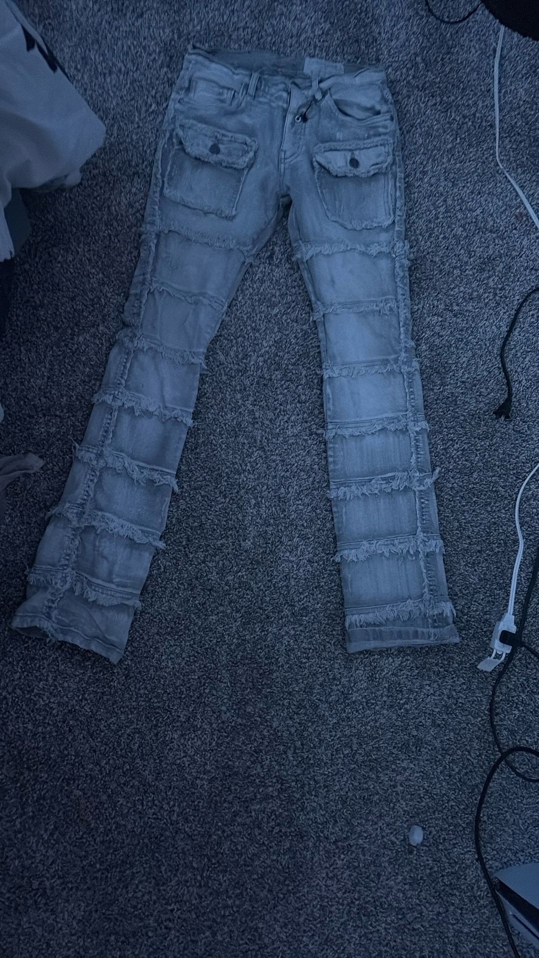 FWRD DENIM New York Stacked Jeans : Size 16 - Color Grey: PICK UP ONLY