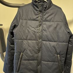 Banana Republic Large Mens Mixed Media Puffer Jacket