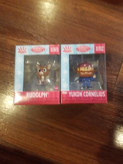 Funko Minis Rudolph 138 ( Flocked) and Yukon Cornelius 132