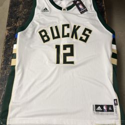 NEW BUCKS JERSEY SWINGMAN ADIDAS XL 2in EXTRA LENGTH TALL LONG 12  NBA FEAR THE DEER