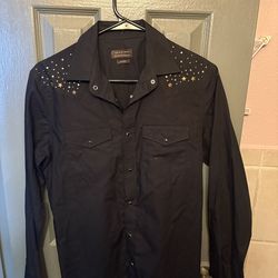 Zara Men’s Studded Black Shirt