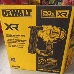 Dewalt 20V Max Brushless XR 16g Finish Nailer tool Only