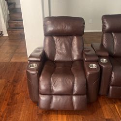 Two Leather Recliners