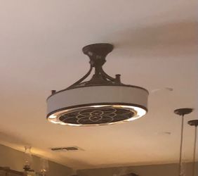 Ceiling Fan with LED Lights and Remote