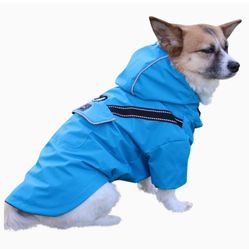 Dog Raincoat With Hood, Medium,Pockets, Waterproof NWOT