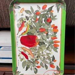 Vintage Melamine Tray Pepper Artwork