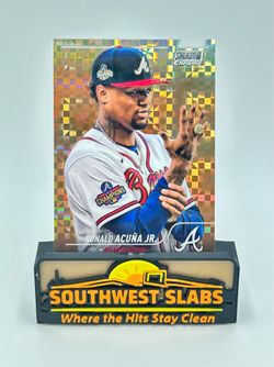 Atlanta Braves Ronald Acuna Jr X-Fractor 2022 Topps Stadium Club Chrome Acuña #108