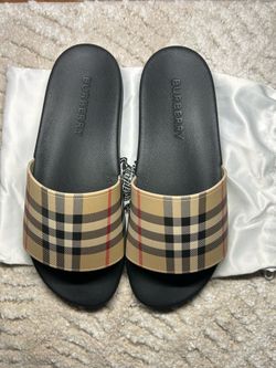 Burberry Check Slide Sandals