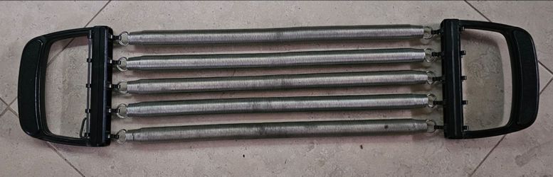 Five spring chest expander. Vintage Workout gym equipment