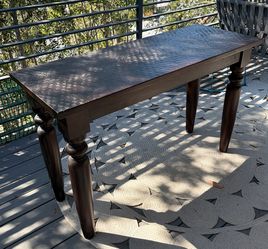 World Market Cost Plus Sourav  Dark Wood Console Table