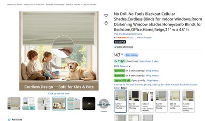 Blackout Cordless Blind Shade