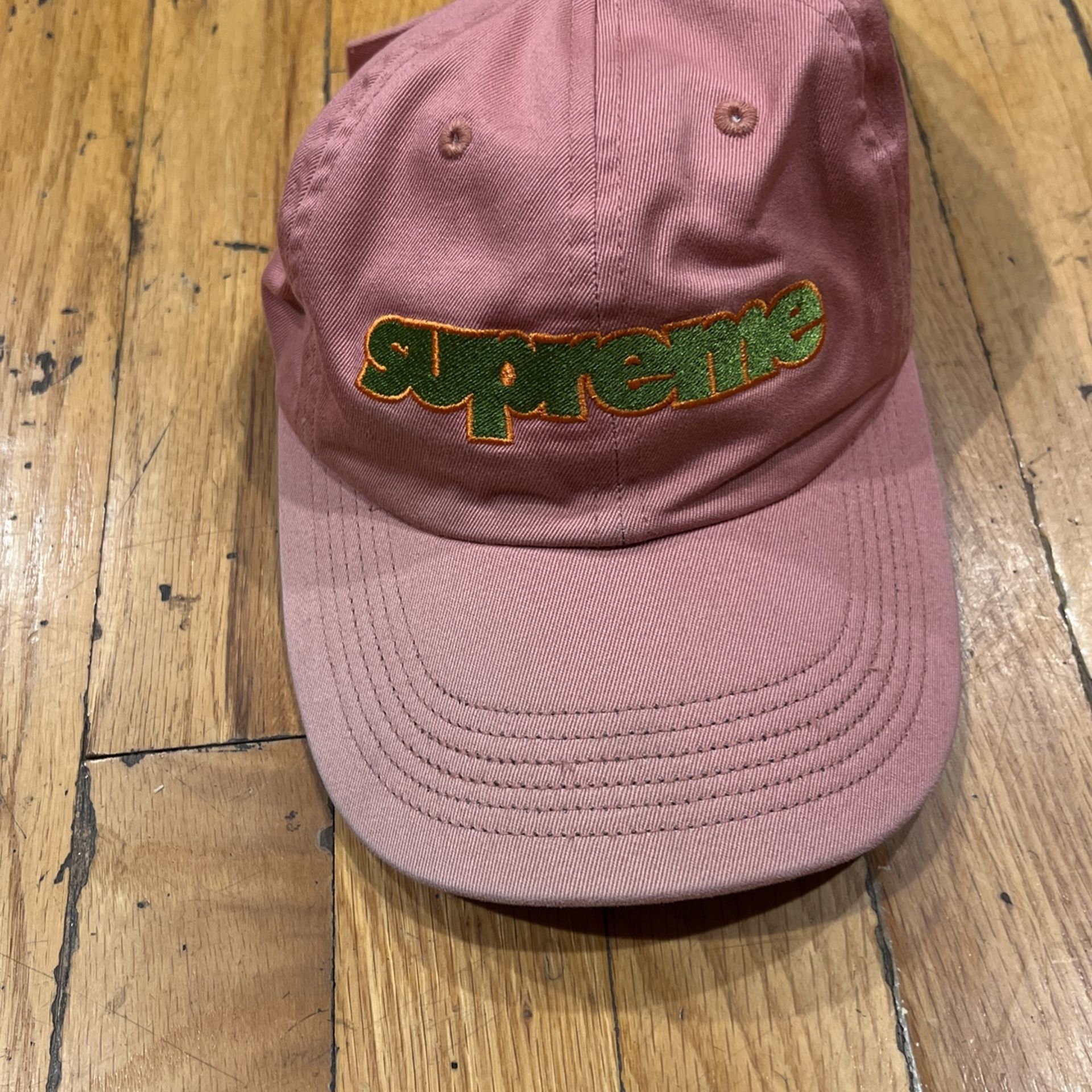 Supreme Hat 6 Panel PINK/GREEN