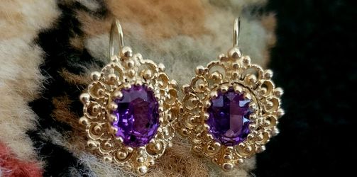 Antique Earrings 24k GP