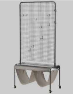 Metal rack with wheels