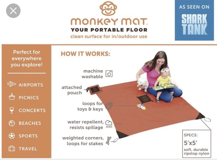 MONKEY MAT portable mat! As seen on shark tank