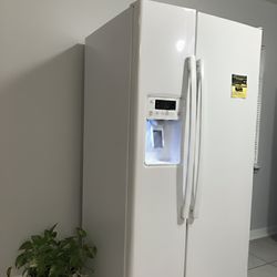 White side-by-side refrigerator