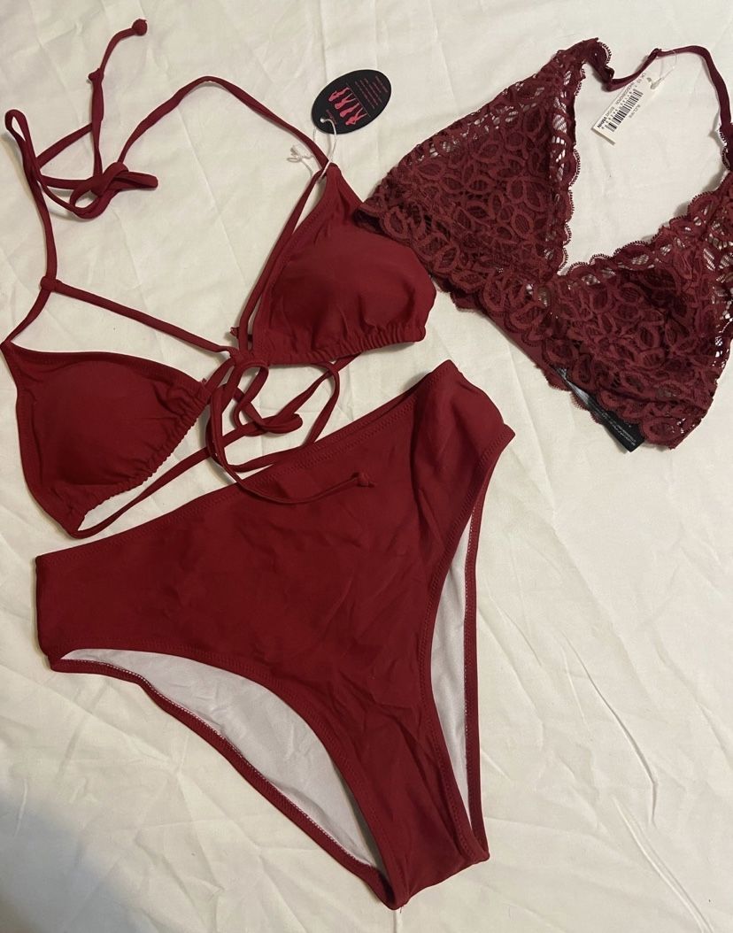 avidlove bikini set +iris lilly lace top /Medium_New