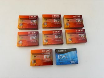 Lot Of 8  NEW Sealed TDK DVC Mini-DV 60 Tapes DVC60 & Sony DVC Sealed
