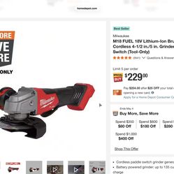 M18 FUEL 4-1/2" / 5" Grinder (Paddle Switch)