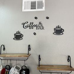 Coffee Floating Shelf’s & Coffee Bar Sign 