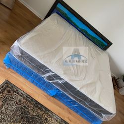 King mattress regular and box spring set (2pc - brand new) 