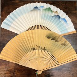 Beautiful Japanese Folding Fans – Watercolor & Traditional