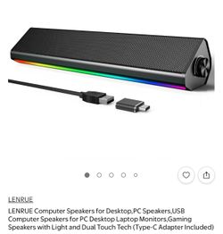 Lenrue RGB USB Computer Speaker Bar