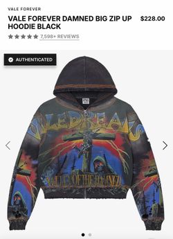 VALE FOREVER DAMNED ZIP UP HOODIE