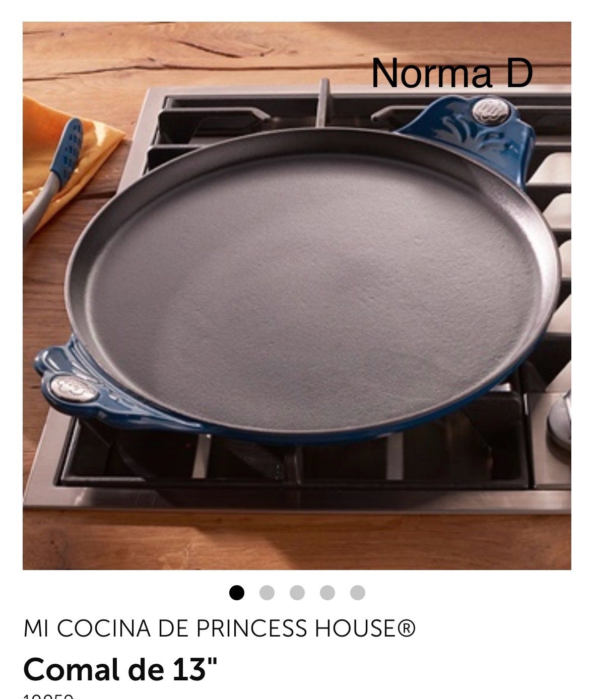 Comal De 13” De Hierro Forjado Nuevo En Su Caja