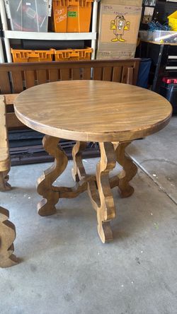Round Wood Table