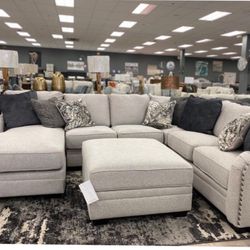 Sectional With Ottoman Available For Immediate Delivery