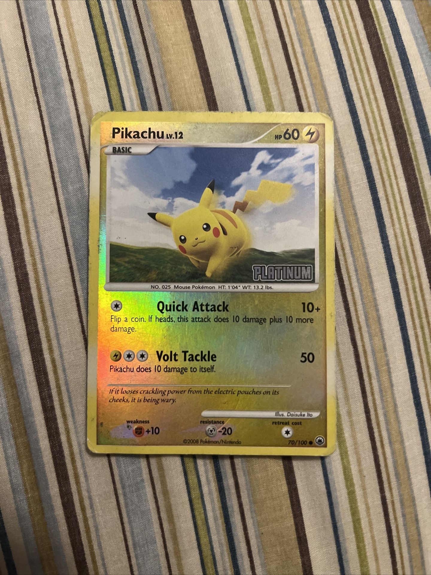 Pikachu Pokémon Promos 70/100 TCG Card