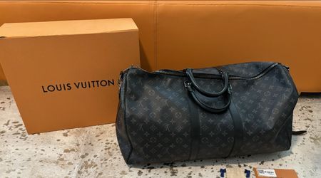 Louis Vuitton Keepall Monogram Eclipse Bandoulière 55  $2,570 store asking $2,000