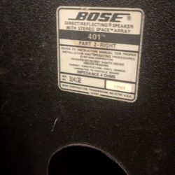 Bose 401 Speakers 