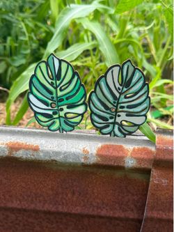 Hand Painted Monstera Decor!