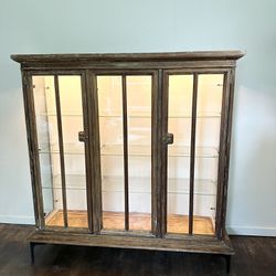 Vintage Display case With Glass Shelves 