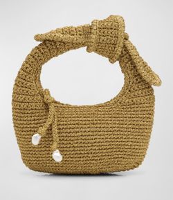 POOLSIDE The Josie Knot Top-Handle Bag.used once.retail $325