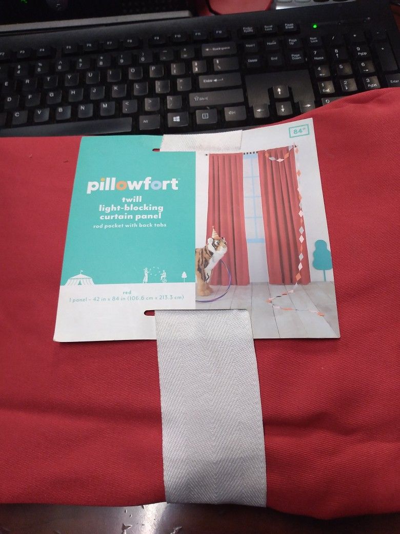 Pillow Fort Twill Light Blocking Curtain Panel