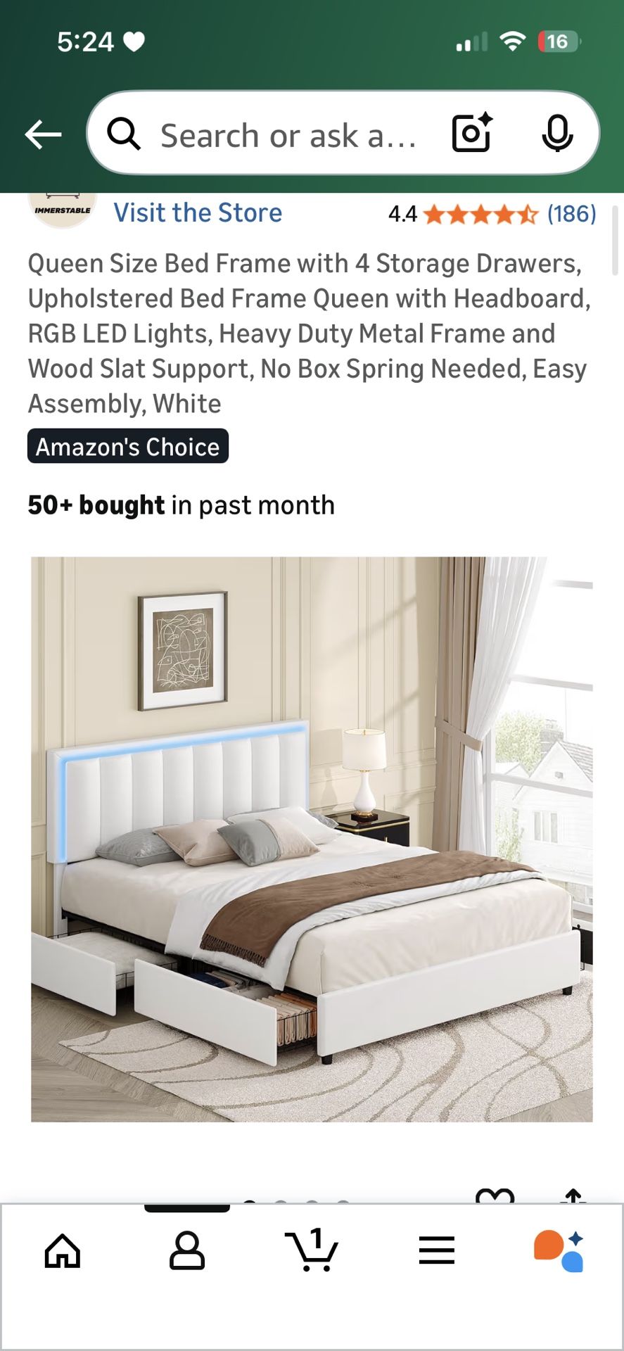 Bed Frame White Storage
