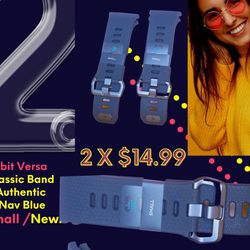 2 Fitbit Versa Classical & Original Brand Band-Navy “SMALL”.