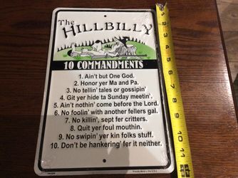 Brand new all metal hillbilly Commandments