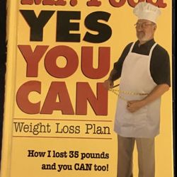 Hardback Cookbook- Mr. Food Yes You Can - Weight Lost Plan  With Free Vintage Wall Plaque