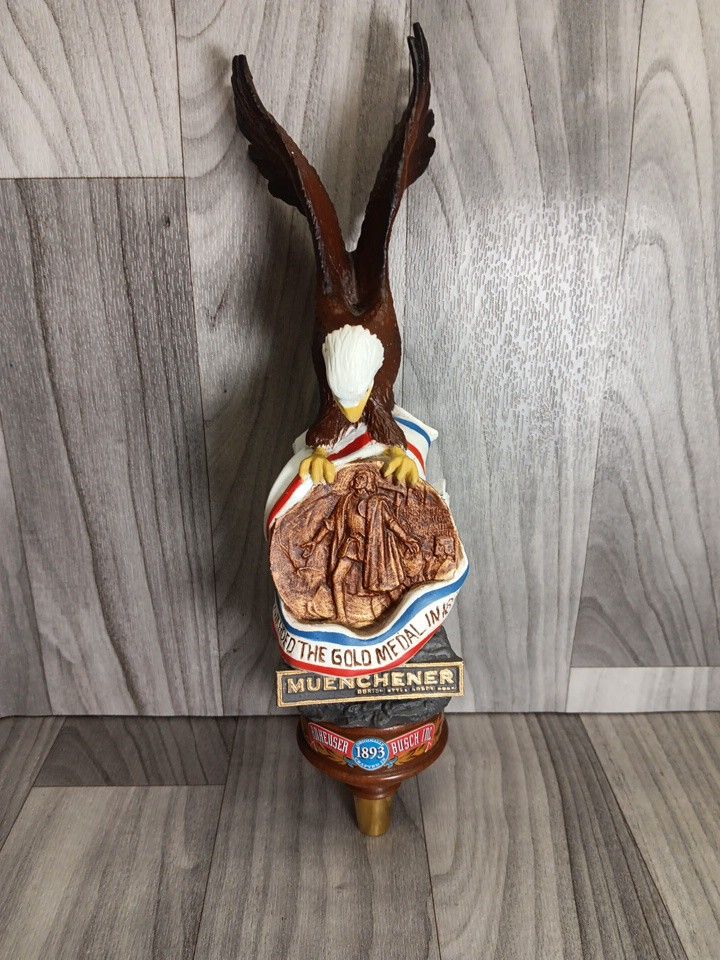 Anheuser Busch Eagle Muenchener "Awarded the Gold Medal Beer in 1893" Tap Handle