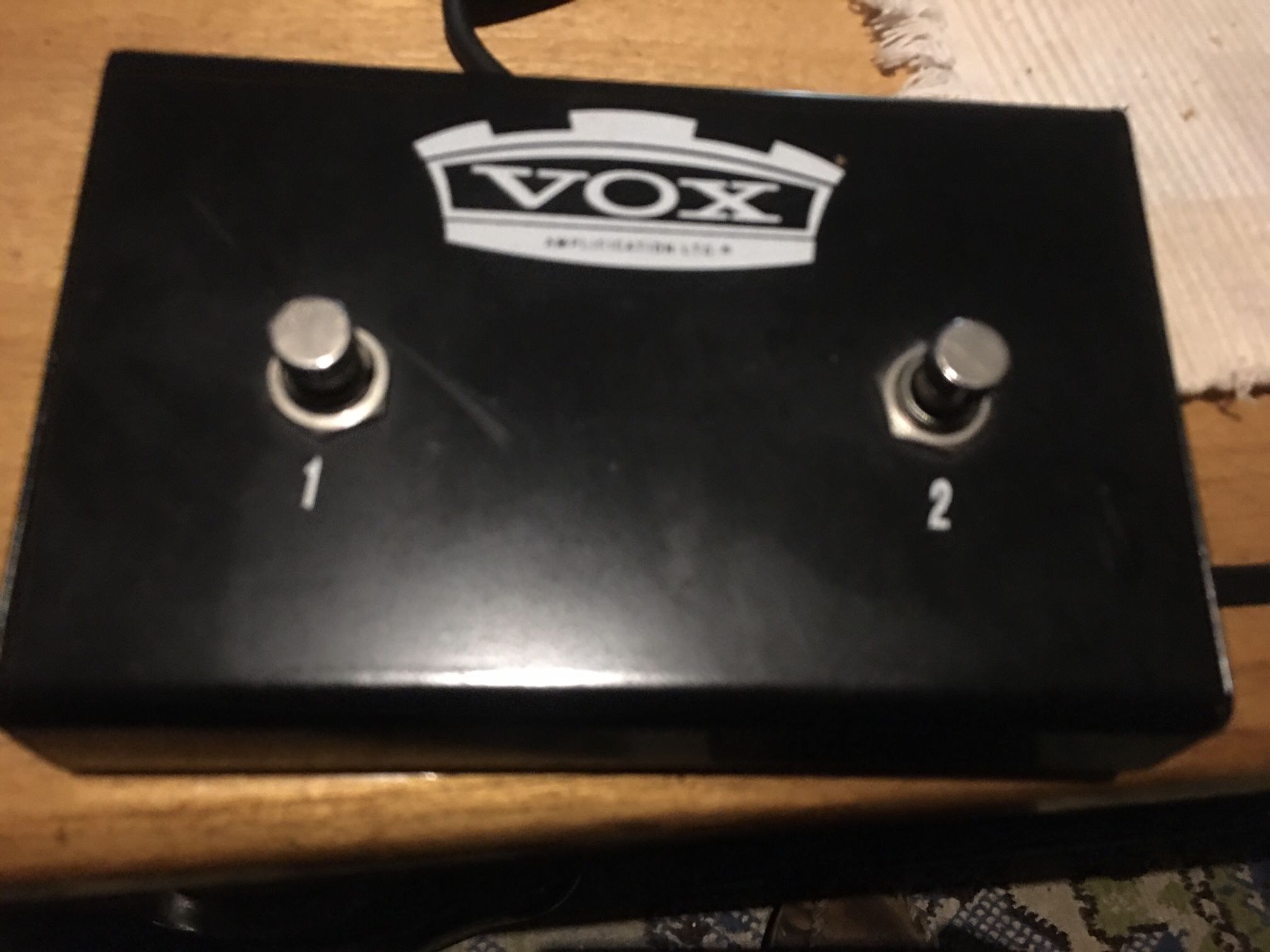 Vox 2 Button Footswitch With Cable And Plug