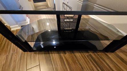 Black Glass TV Stand