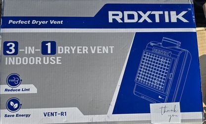 RDXTIK 3-in-1 Indoor Dryer Vent Kit, 10 Pcs Polyester Filters for 4 Layer Purification System