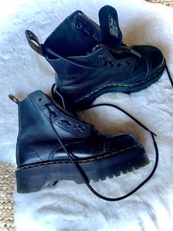 Dr. Martens Black Leather Platform Boots